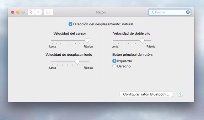Preferencias Raton