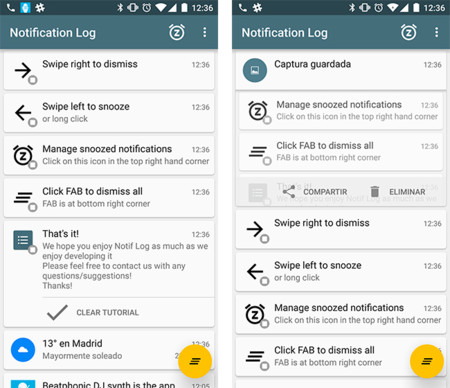 Notif Log es un completo historial para no perdernos ninguna notificación en Android
