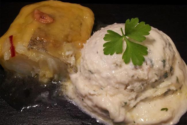 Helado de bacalao al pilpil