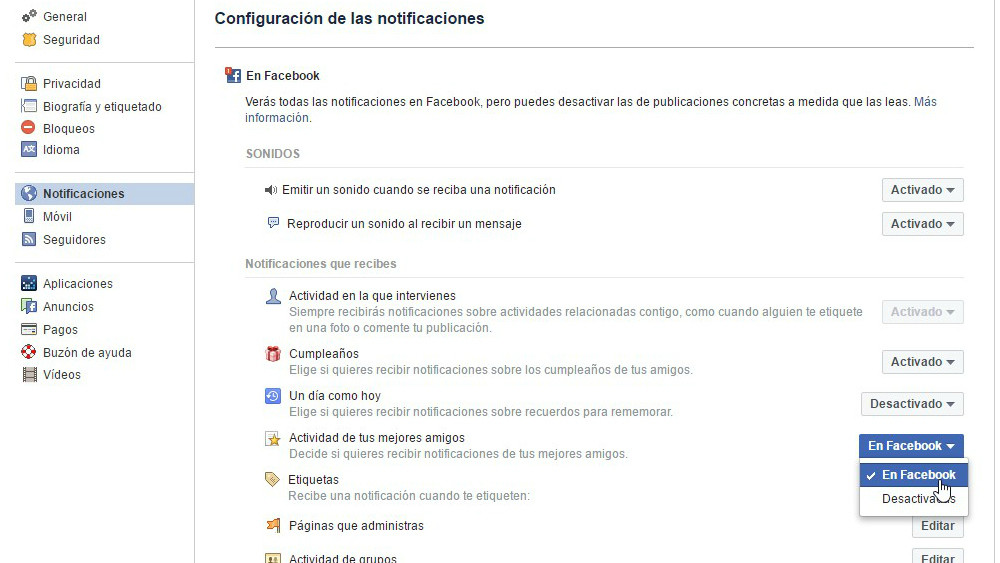 Configuracion De Las Notificaciones