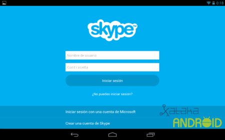 Skype para Android estrena diseño para tablets y permite el acceso con cuentas de Microsoft