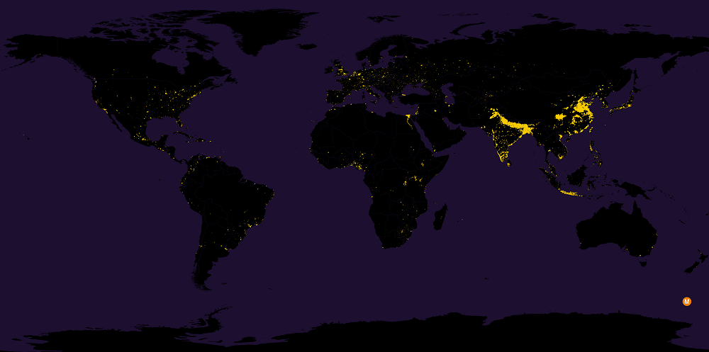 World Population Map Hi Res