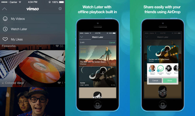 Editores de vídeo en iOS - vimeo