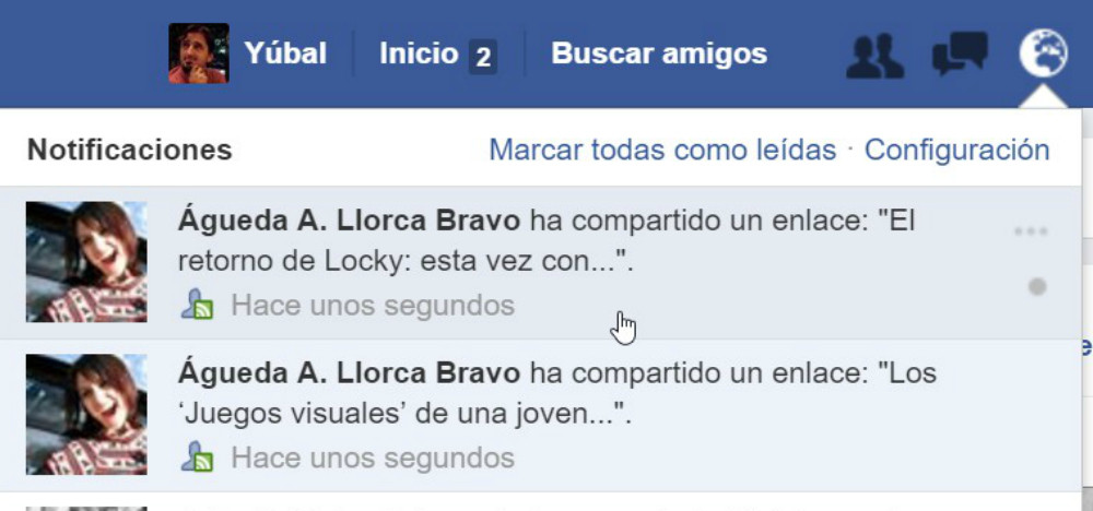 Notificacion Facebook