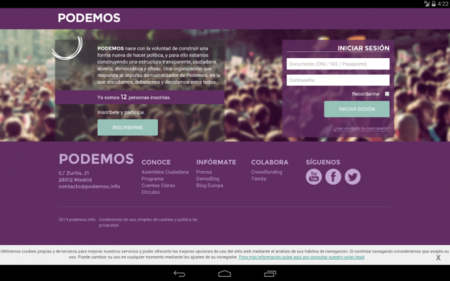 Podemos lanza su aplicación para votar la organización del partido