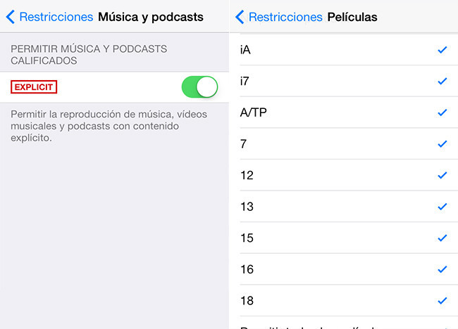 Control Parental en iOS