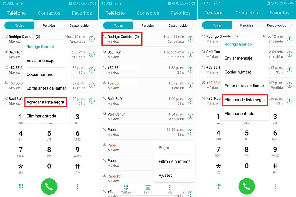 Bloquear Numero Android Mexico Huawei Honor Emui
