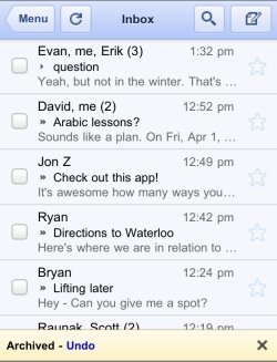 Google implementa "deshacer" en la web de Gmail para Android