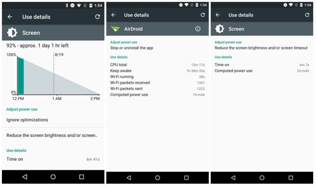 Android6 Battery Stats