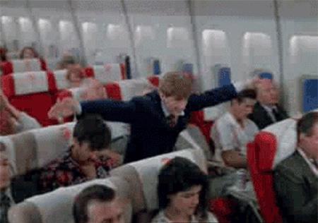 Airplane Etiquette Tips That Make Your Flight More Pleasant Funny Gifs In The Airplane Troublemaker