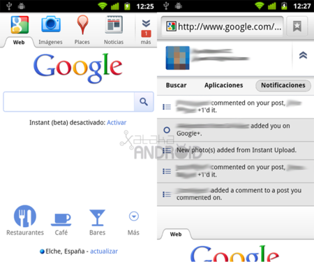 Google Search muestra las notificaciones de Google+ también en Android