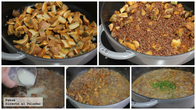 Arroz Caldoso Niscalos Pasos