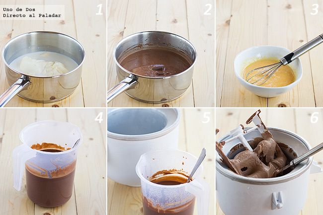 Receta paso a paso de helado de triple chocolate con cookies