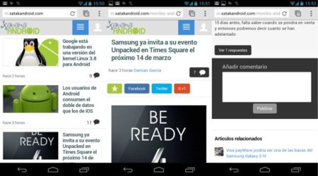 Nueva versión móvil de Xataka Android