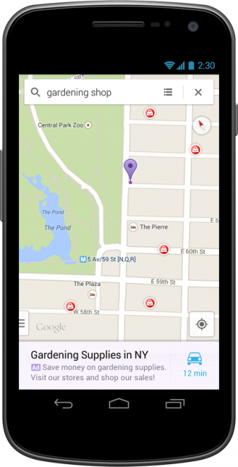 Google empieza a mostrar anuncios en Google Maps para Android