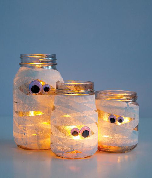 Washi Tape Mummy Lanterns