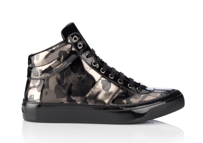 Belgravia Camouflage Mirror Leather Black Gunmetal