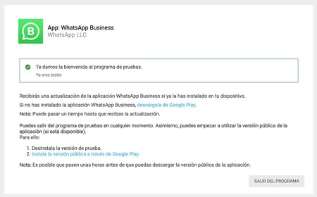 Whatsapp Business Beta