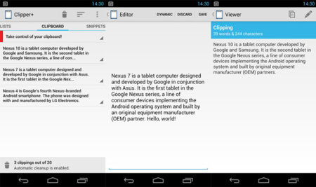 Clipper nos ayuda a archivar todos los textos que copiamos en Android