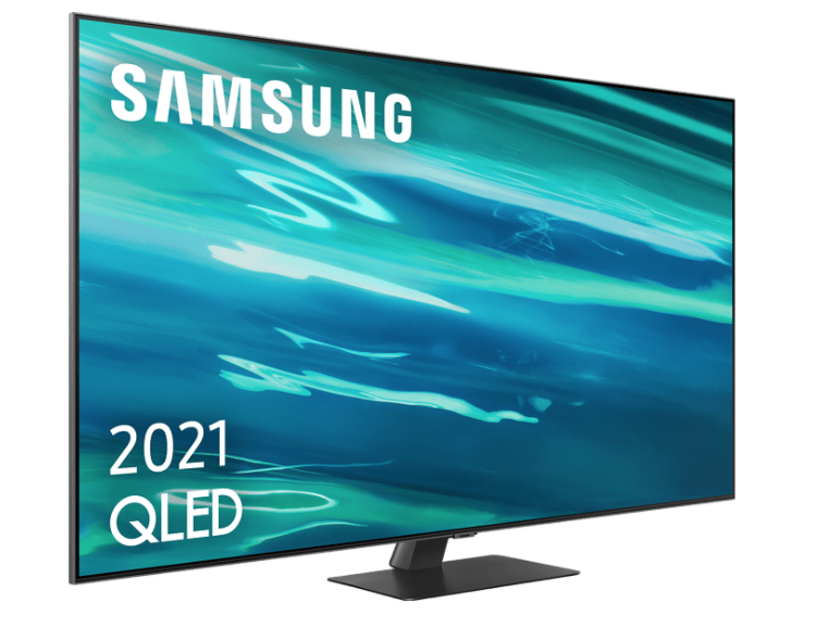 TV QLED 55" - Samsung QE55Q80AATXXC, UHD 4K, Smart TV, HDR10+, Tizen, Motion Xcelerator, Control de voz, Carbón