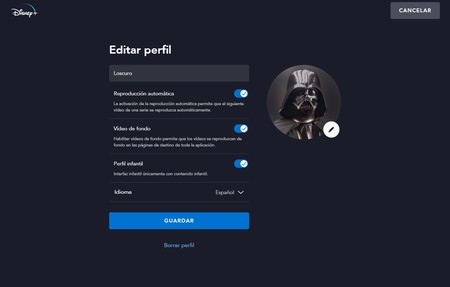 Disney Plus Perfiles