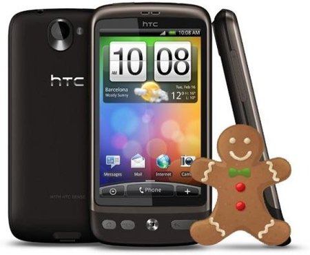 Gingerbread llegará oficialmente en mayo a HTC Desire