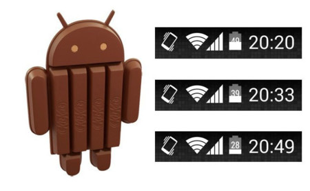 Android 4.4 permite mostrar el porcentaje de batería en la barra de estado sin root