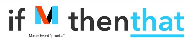 Crear receta con The Maker Channel y un evento llamado prueba