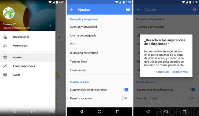 Google Ajustes
