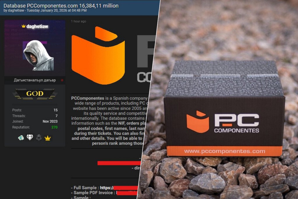 A PcComponentes nega ter sido hackeada; segundo eles, o ocorrido foi bem diferente e muito menos grave