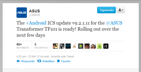 Asus Eee Pad Transformer original empieza a recibir Ice Cream Sandwich vía OTA