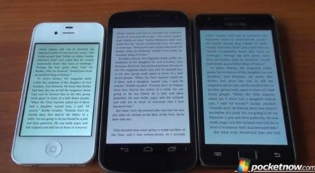 Comparativa de pantallas: Samsung Galaxy SII vs. Galaxy Nexus vs. iPhone 4s