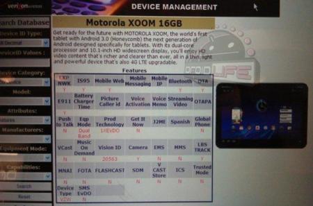 ¿Motorola Xoom de 16GB en camino?