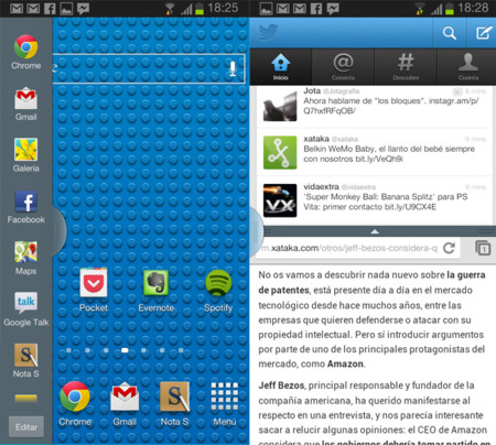 Cómo utilizar cualquier aplicación en el sistema multiwindow del Samsung Galaxy Note II