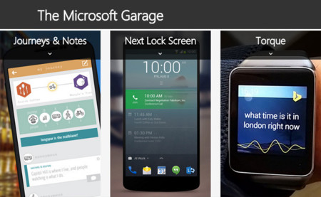 Microsoft lanza cuatro proyectos "Garage" en Android
