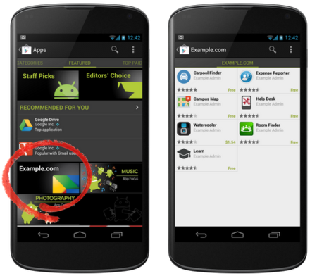 Google Play permite a las empresas crear canales de aplicaciones privados