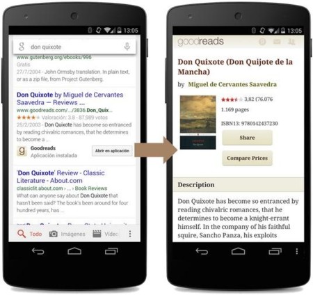 Google Search permite en todo el mundo abrir los resultados en aplicaciones, aunque solo en inglés