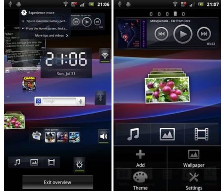 Filtrada la nueva interfaz de Sony Ericsson para la línea Xperia con Android