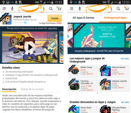 Amazon Underground llega a España con más de 1.000 aplicaciones totalmente gratuitas