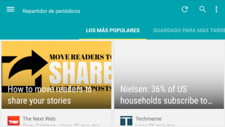 PaperBoy te muestra tus noticias de Feedly con un cuidado diseño Material Design