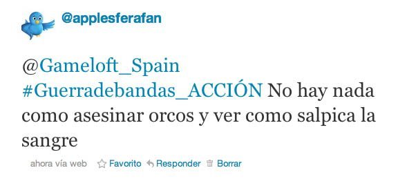 tweet accion gameloft