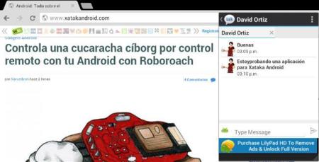 LilyPadHD, chat multicliente que simula las multiventanas