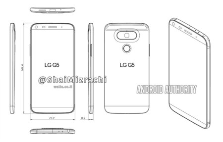 LG G5, filtrados unos diagramas que podrían indicar las líneas de un interesante rediseño