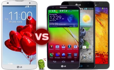 LG G Pro 2 frente a frente contra su predecesor, LG G2 y el phablet Galaxy Note 3
