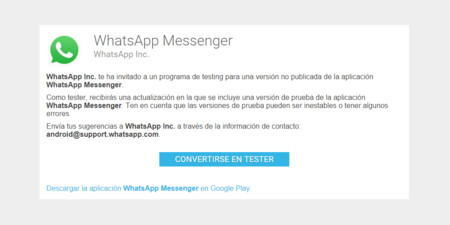 WhatsApp Beta llega a Google Play, así puedes ser el primero en recibir sus novedades