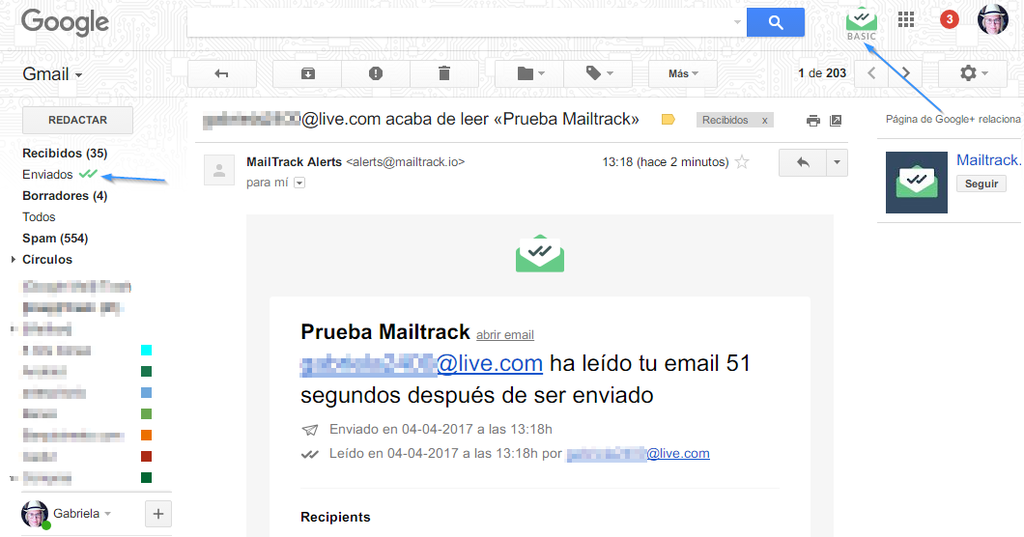 Mailtrack Inbox