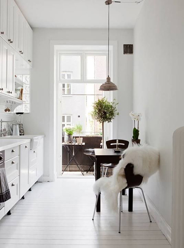 White Scandinavian Kitchens