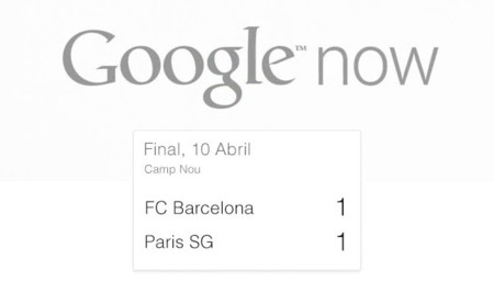Google Now ya muestra tarjetas de deportes en España