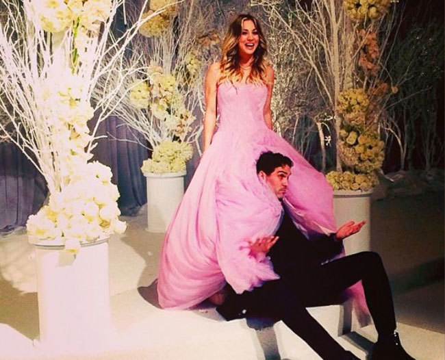 Kaley Cuoco Boda Vestido Novia