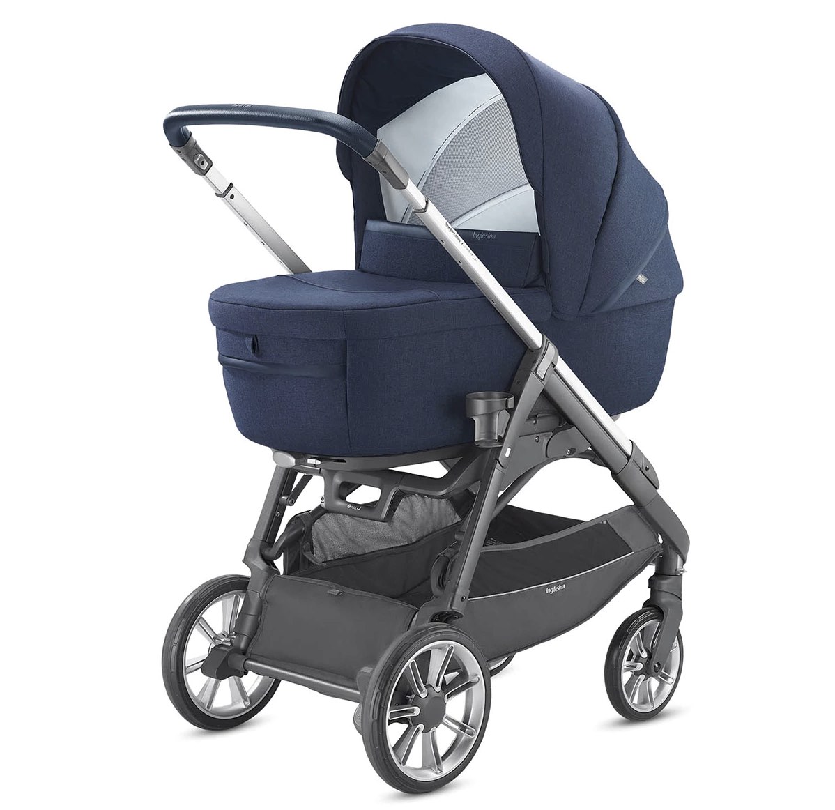 INGLESINA
Sistema de paseo modular Aptica Dúo Inglesina Capazo, Asiento para Silla de paseo y Soporte Standup Portland Blue azul marino